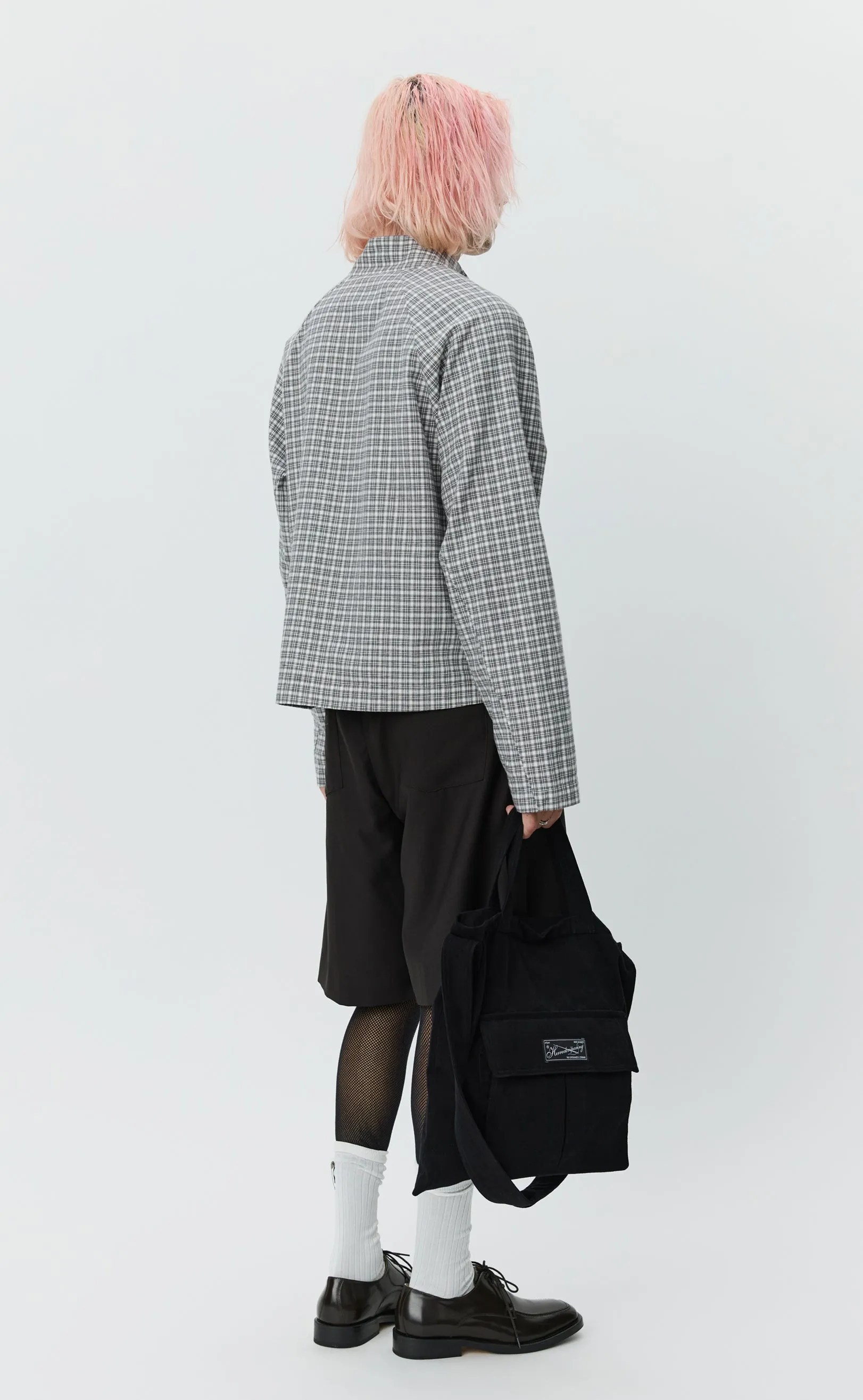 Leisure Woven Zip Up - Grey Tartan Check sold by mfpen product image thumbnail 4