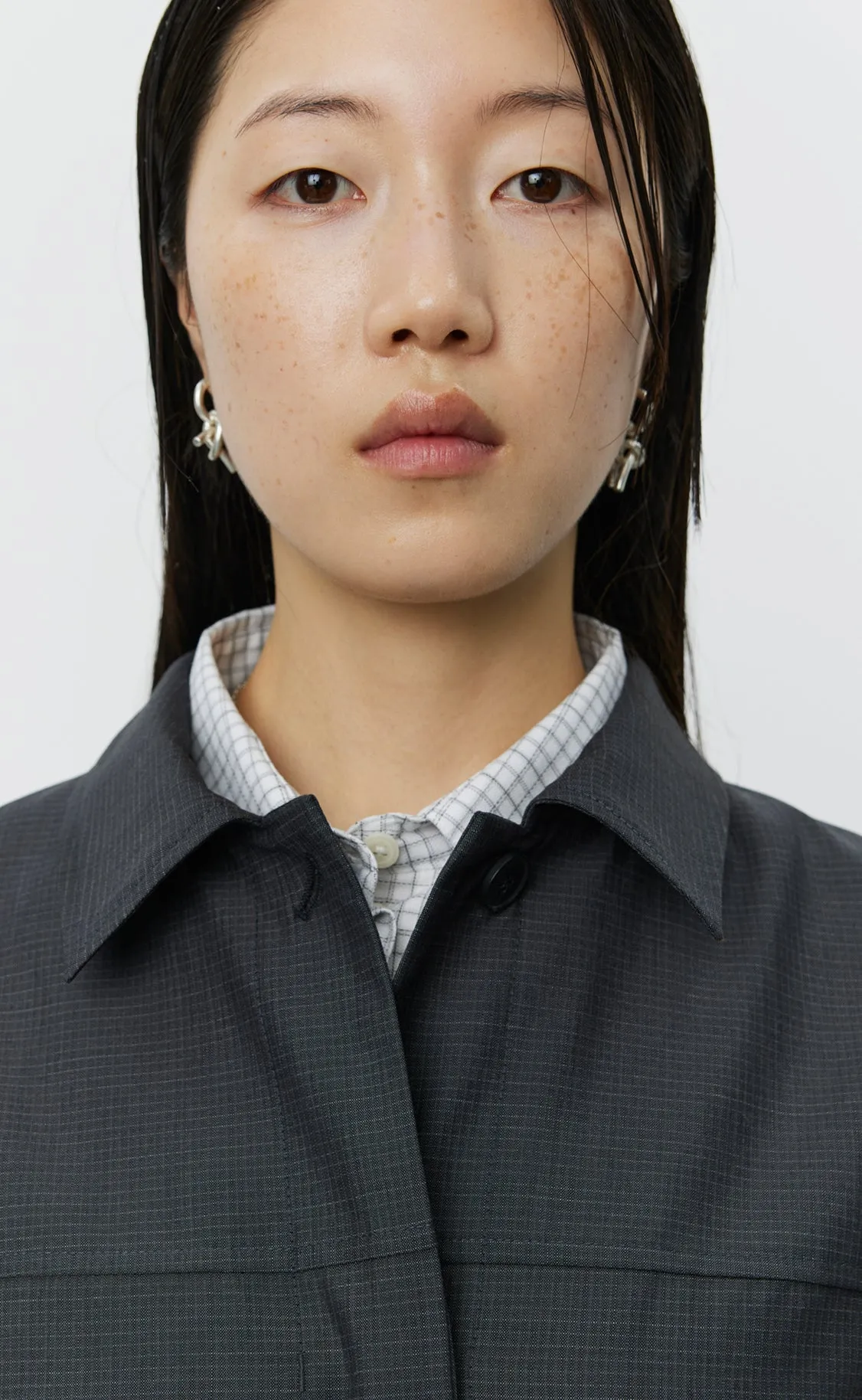 Above Jacket - Grey Micro Check sold by mfpen product image thumbnail 5