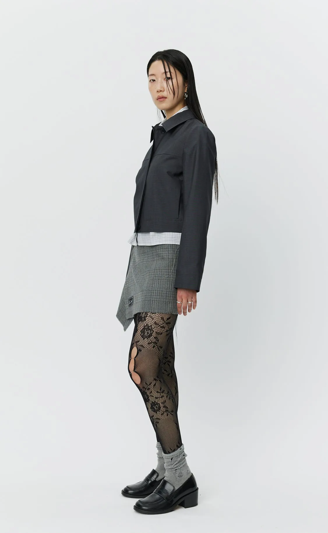 Above Jacket - Grey Micro Check sold by mfpen product image thumbnail 3