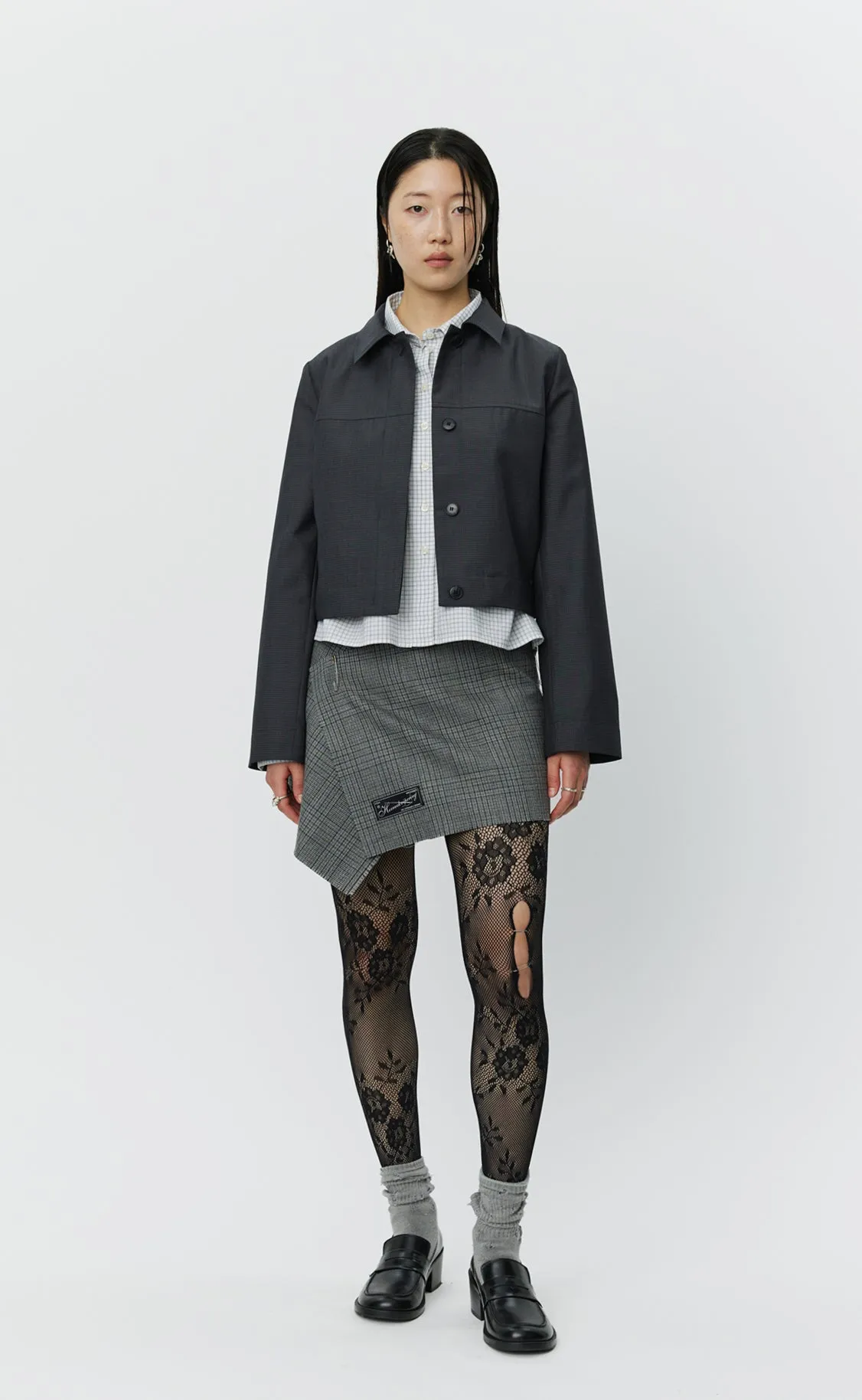 Above Jacket - Grey Micro Check sold by mfpen product image thumbnail 2