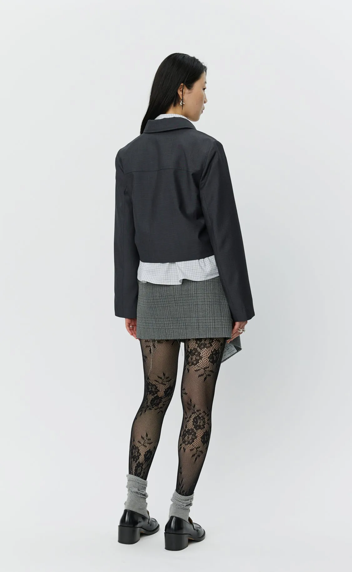 Above Jacket - Grey Micro Check sold by mfpen product image thumbnail 4