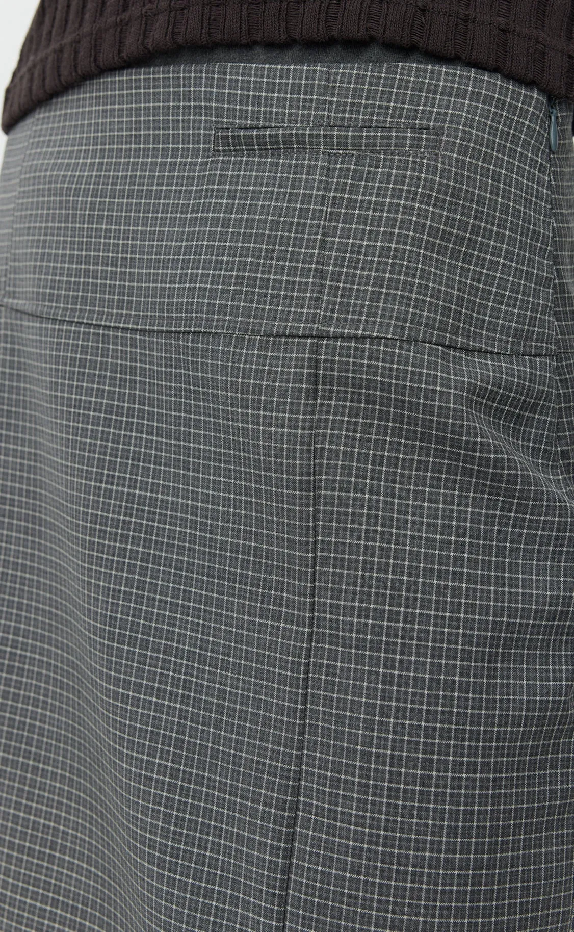 Taper Skirt - Grey Tattersall Check sold by mfpen product image thumbnail 5