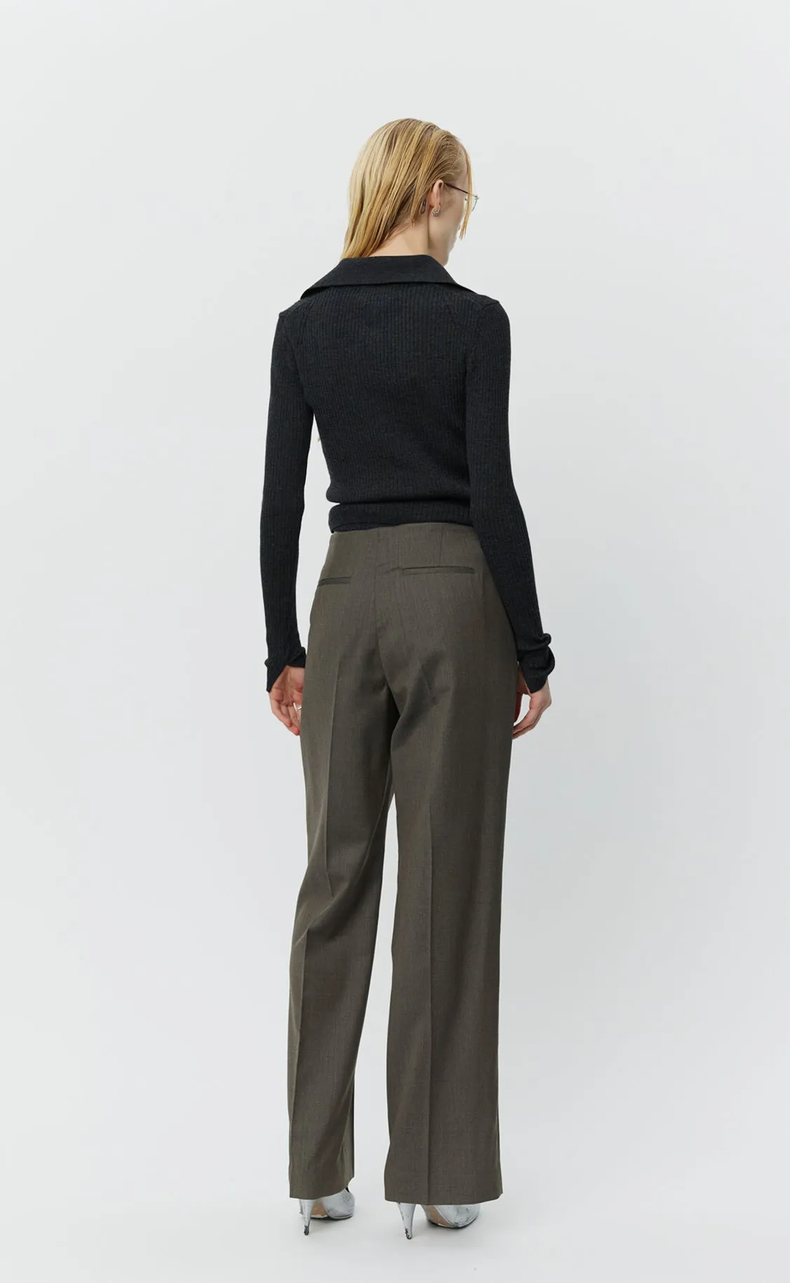 Taper Trousers - Taupe Wool sold by mfpen Mens product image thumbnail 4