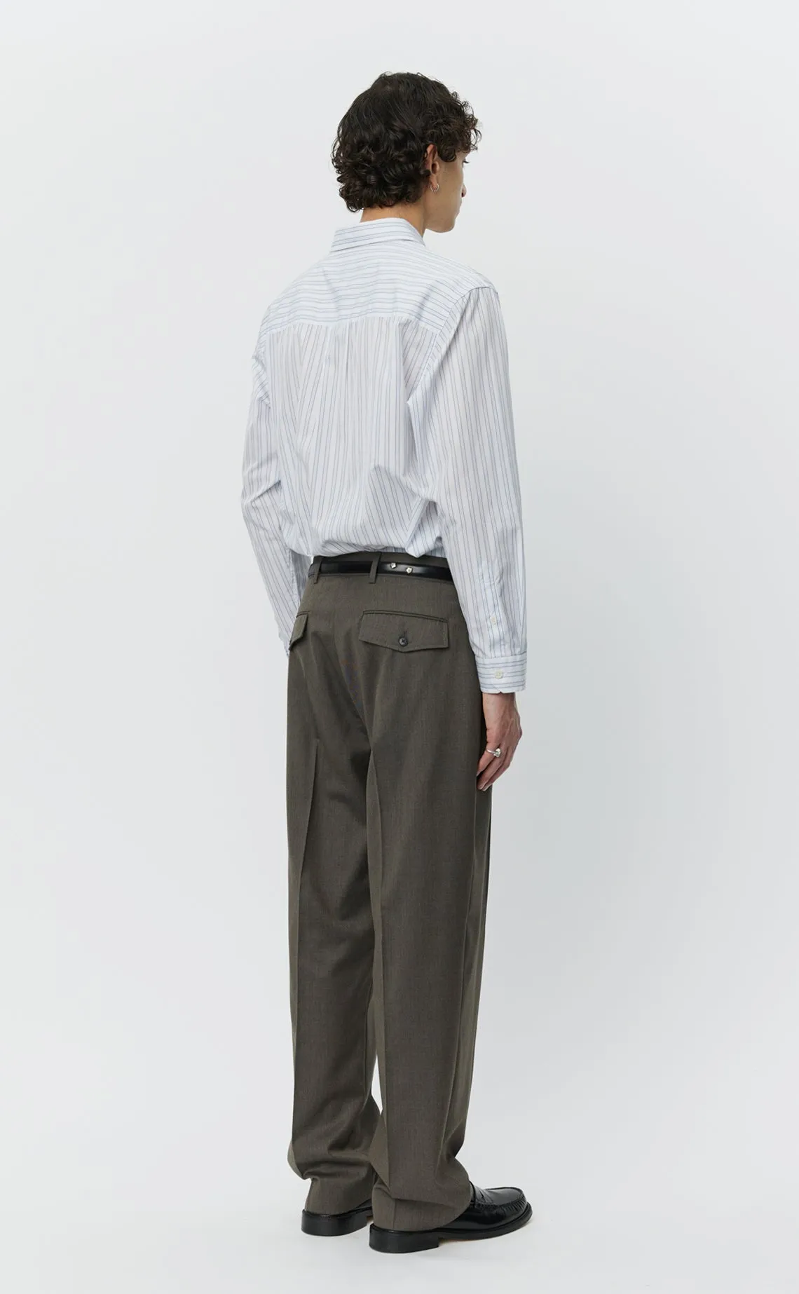 Formal Trousers - Taupe Wool sold by mfpen Mens product image thumbnail 4