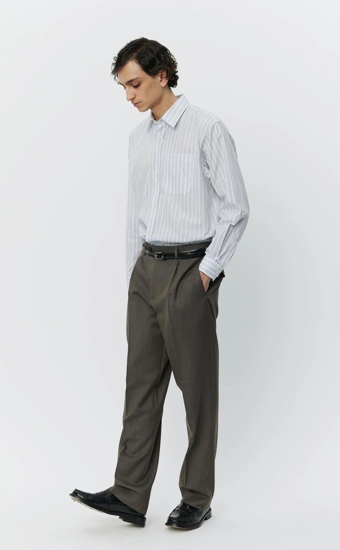 Formal Trousers - Taupe Wool sold by mfpen Mens product image thumbnail 2