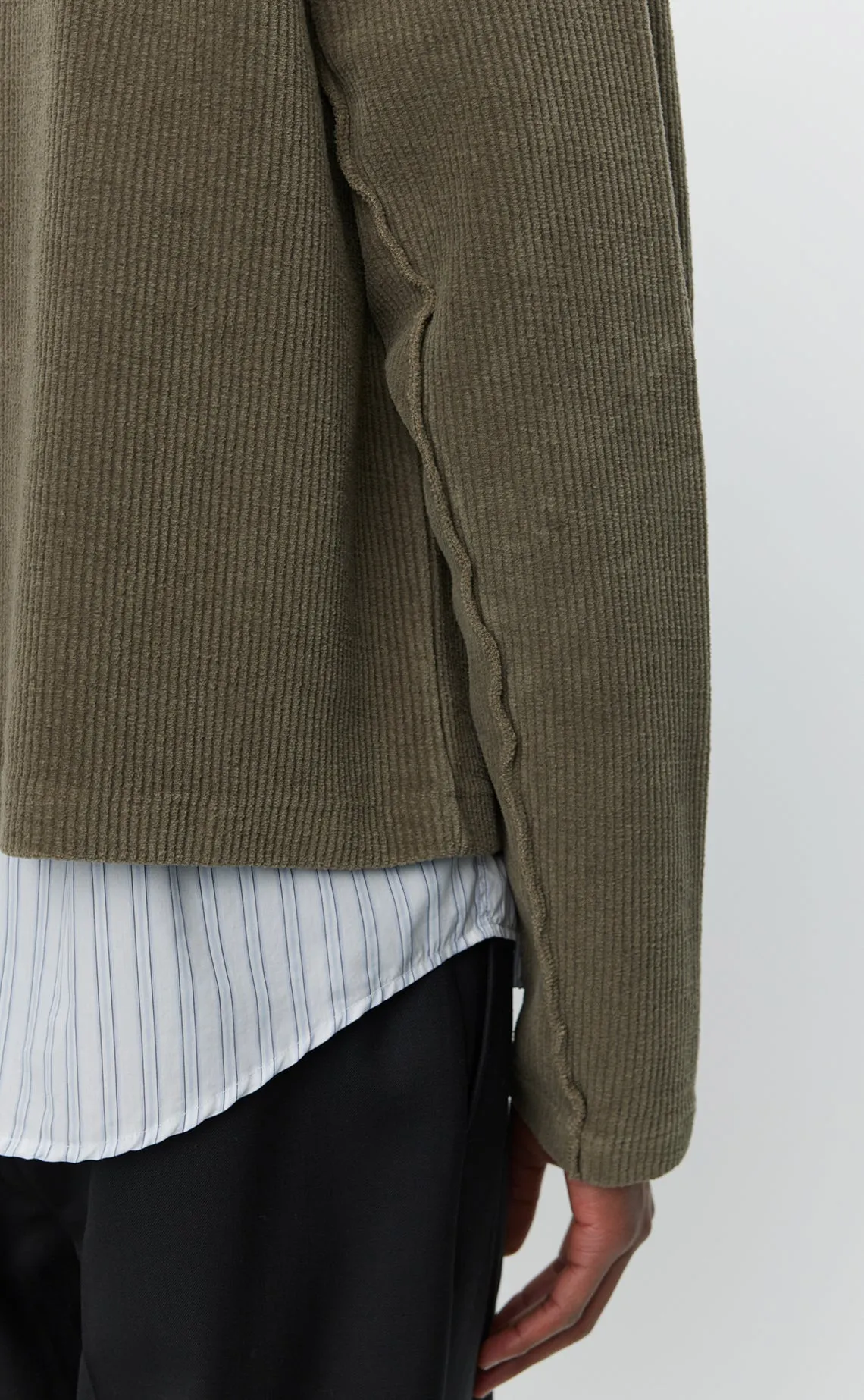 Leisure Zip Up - Faded Taupe Jersey Cord sold by mfpen Mens product image thumbnail 4