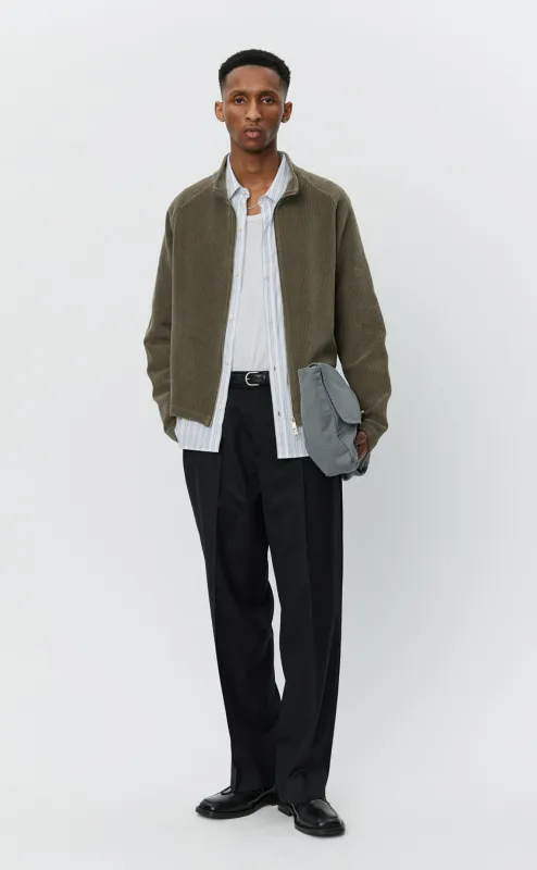Leisure Zip Up - Faded Taupe Jersey Cord made by mfpen