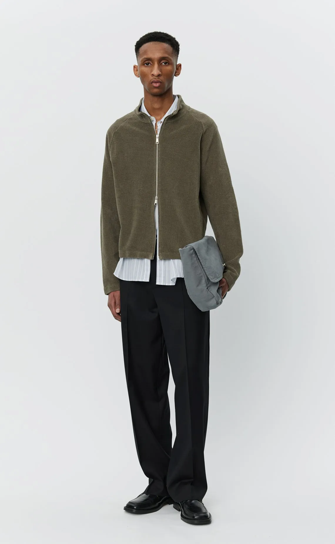 Leisure Zip Up - Faded Taupe Jersey Cord sold by mfpen Mens product image thumbnail 5
