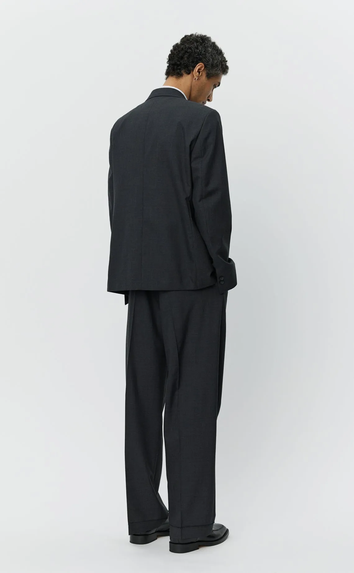 Patch Pocket Blazer - Grey Worsted Wool sold by mfpen Mens product image thumbnail 4