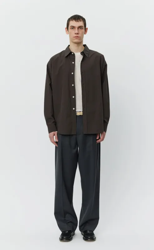 Network Shirt - Brown Micro Structure made by mfpen