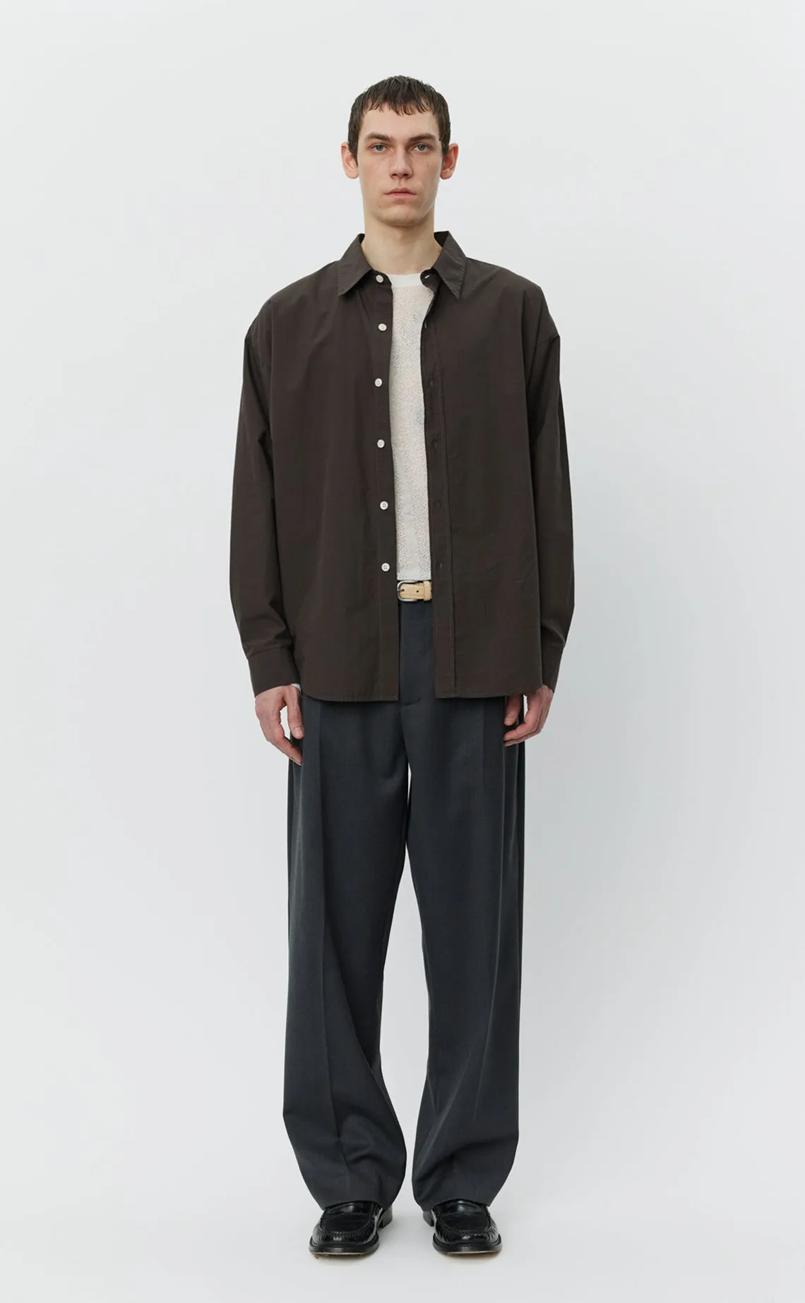 Network Shirt - Brown Micro Structure sold by mfpen