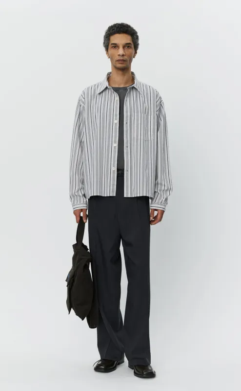 Snooze Shirt - Grey Raised Stripe made by mfpen