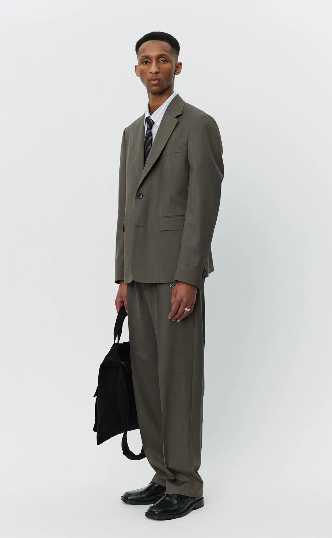 Single Breasted Blazer - Taupe Wool sold by mfpen product image thumbnail 2