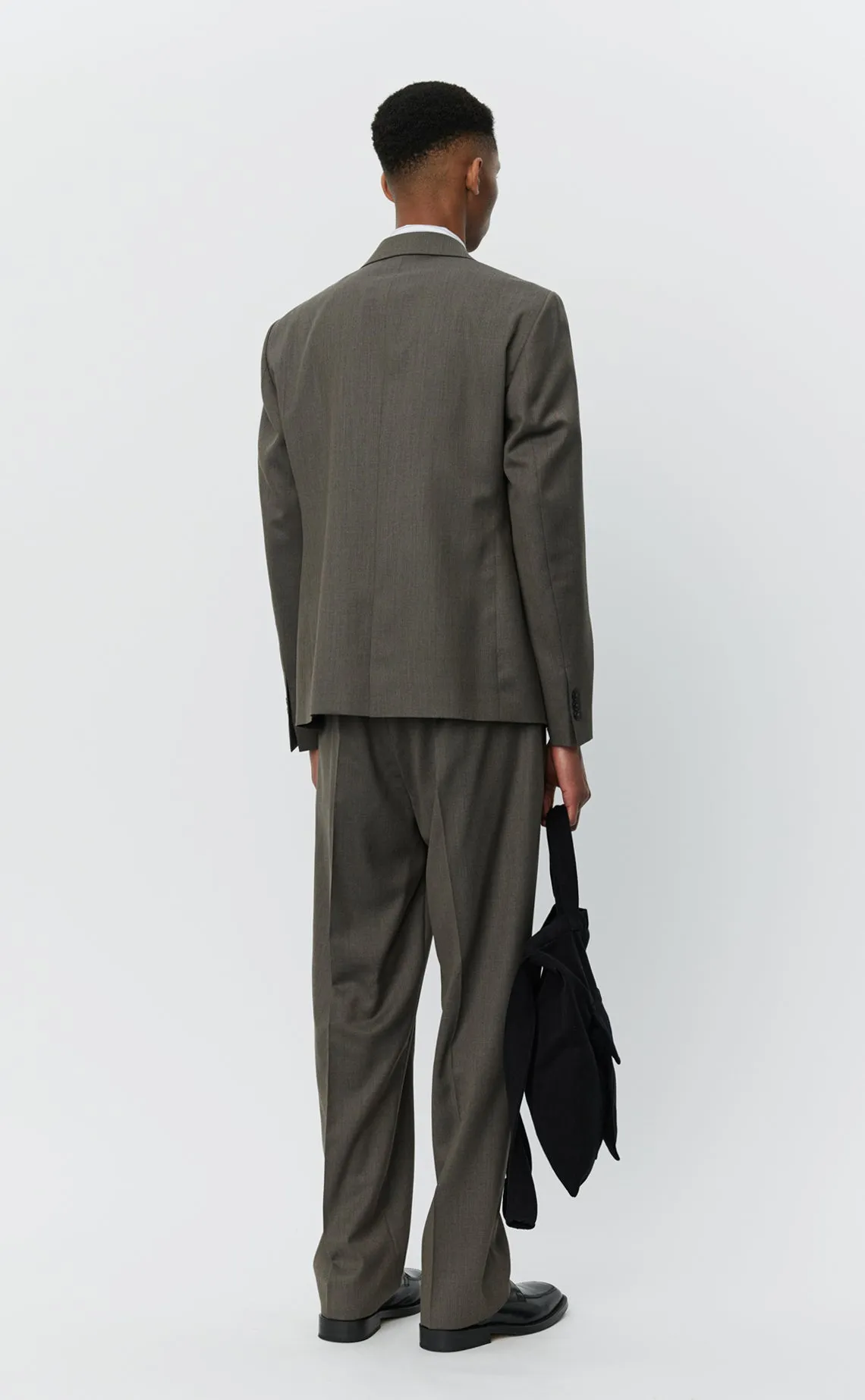 Single Breasted Blazer - Taupe Wool sold by mfpen product image thumbnail 3