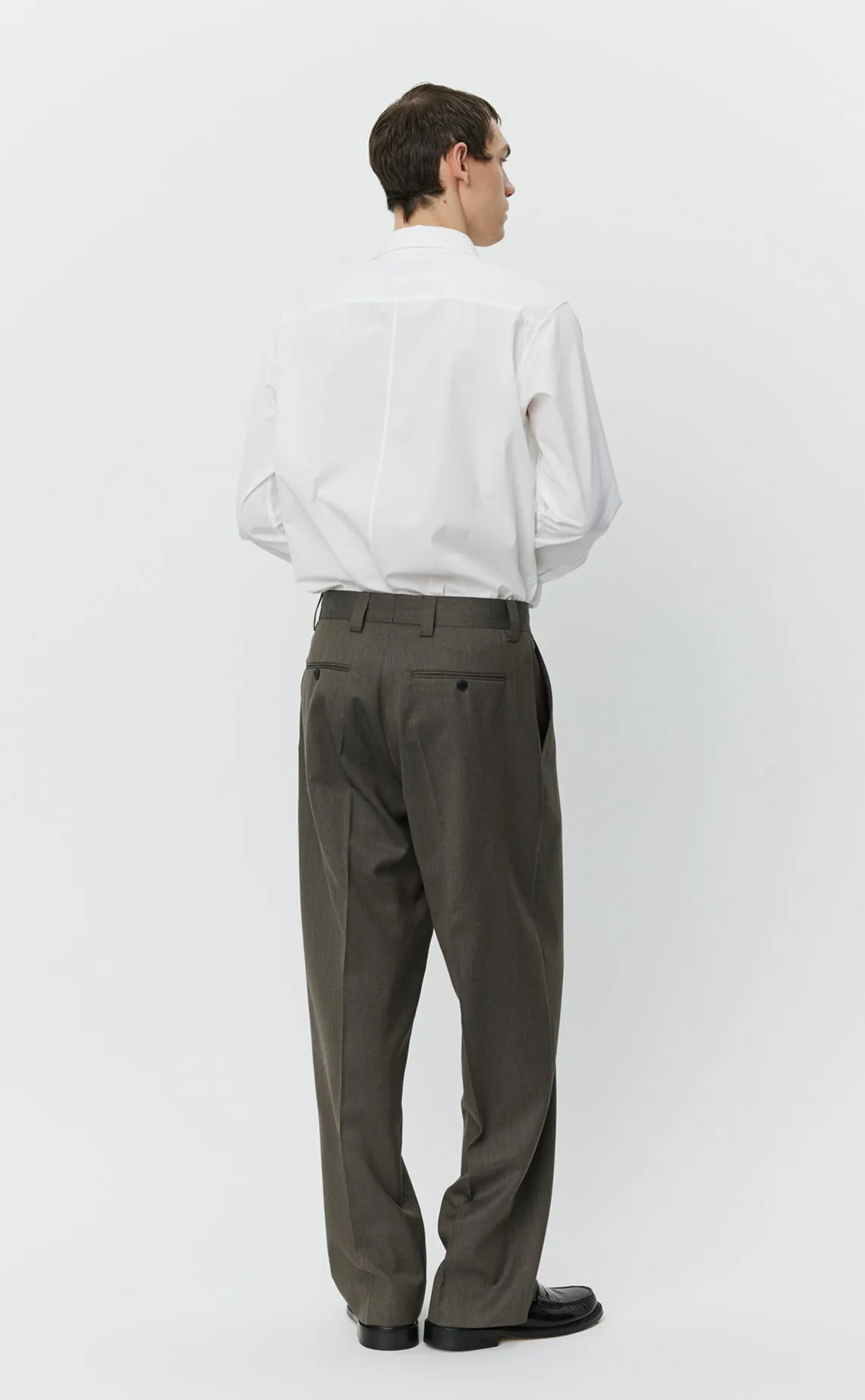 Study Trousers - Taupe Wool sold by mfpen Mens product image thumbnail 4