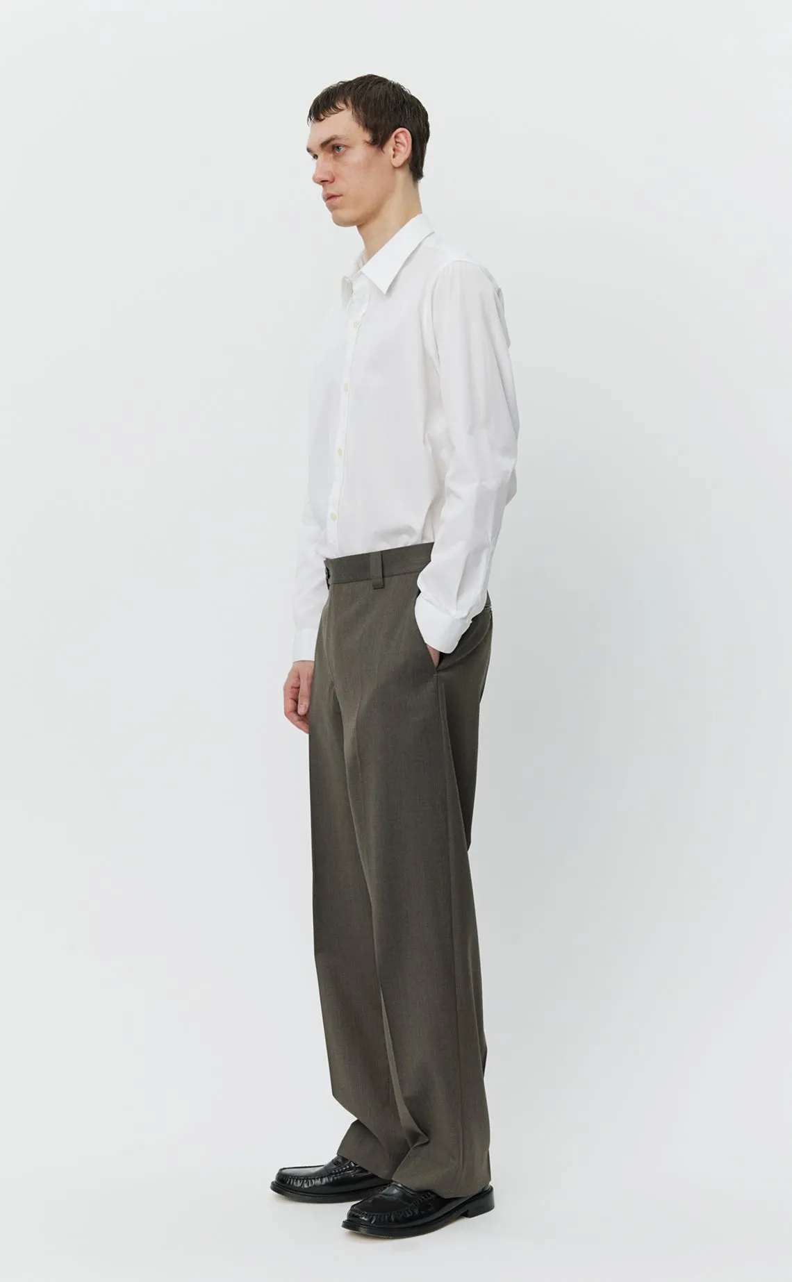 Study Trousers - Taupe Wool sold by mfpen Mens product image thumbnail 2