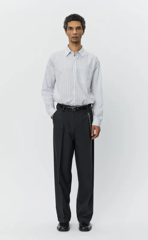 Patch Trousers - Grey Worsted Wool sold by mfpen Mens