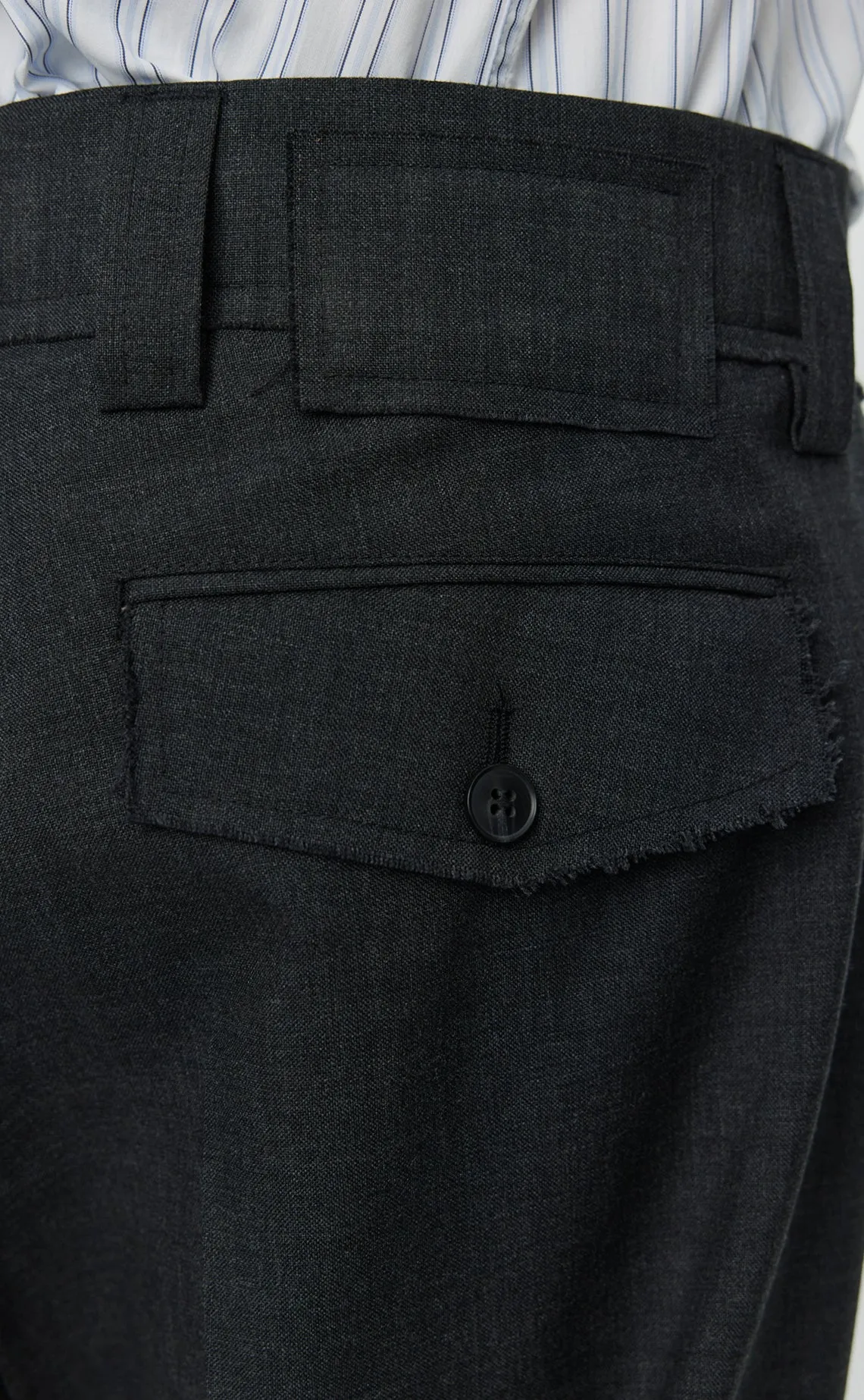 Patch Trousers - Grey Worsted Wool sold by mfpen Mens product image thumbnail 5
