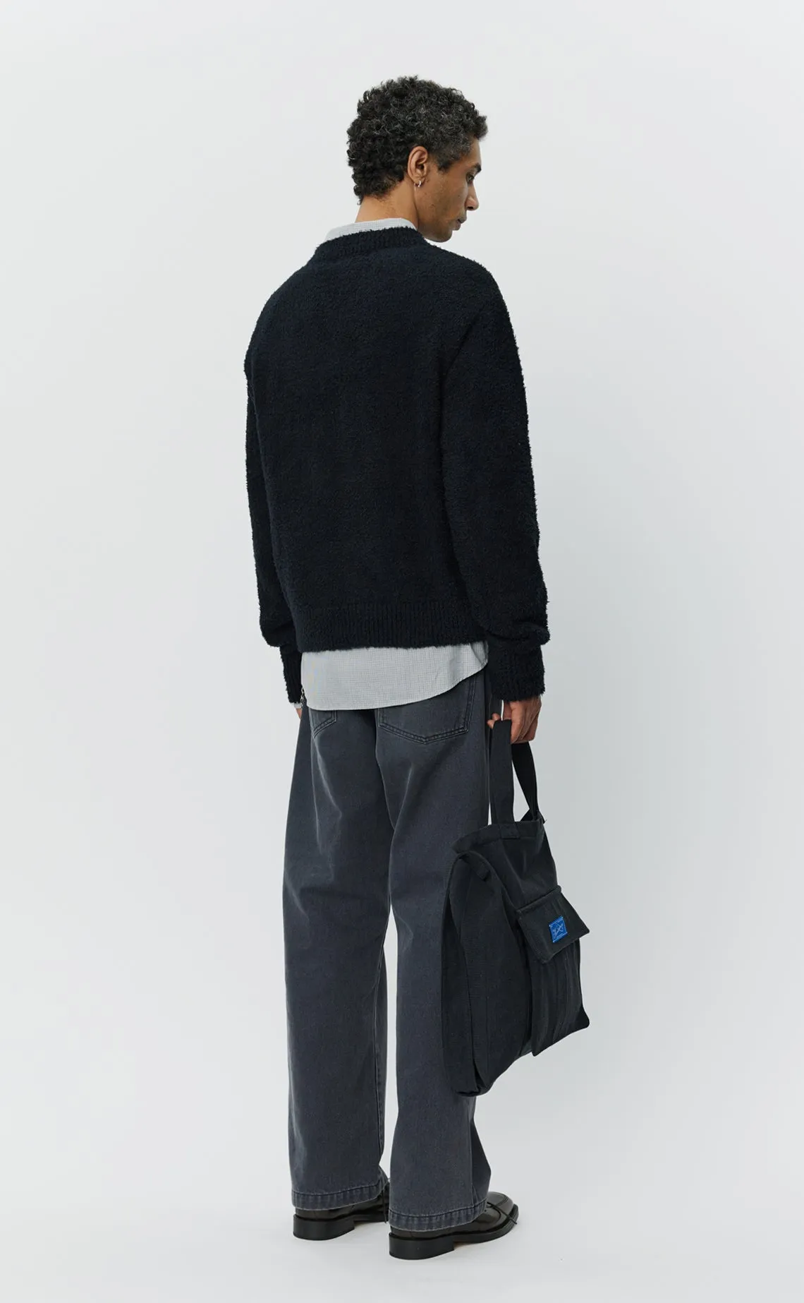 V-Neck Sweater - Furry Black sold by mfpen Mens product image thumbnail 3