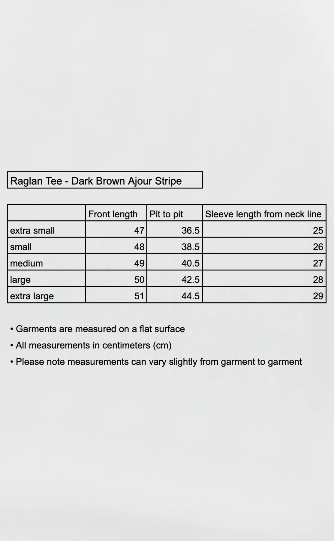 Raglan Tee - Dark Brown Ajour Stripe sold by mfpen product image thumbnail 5