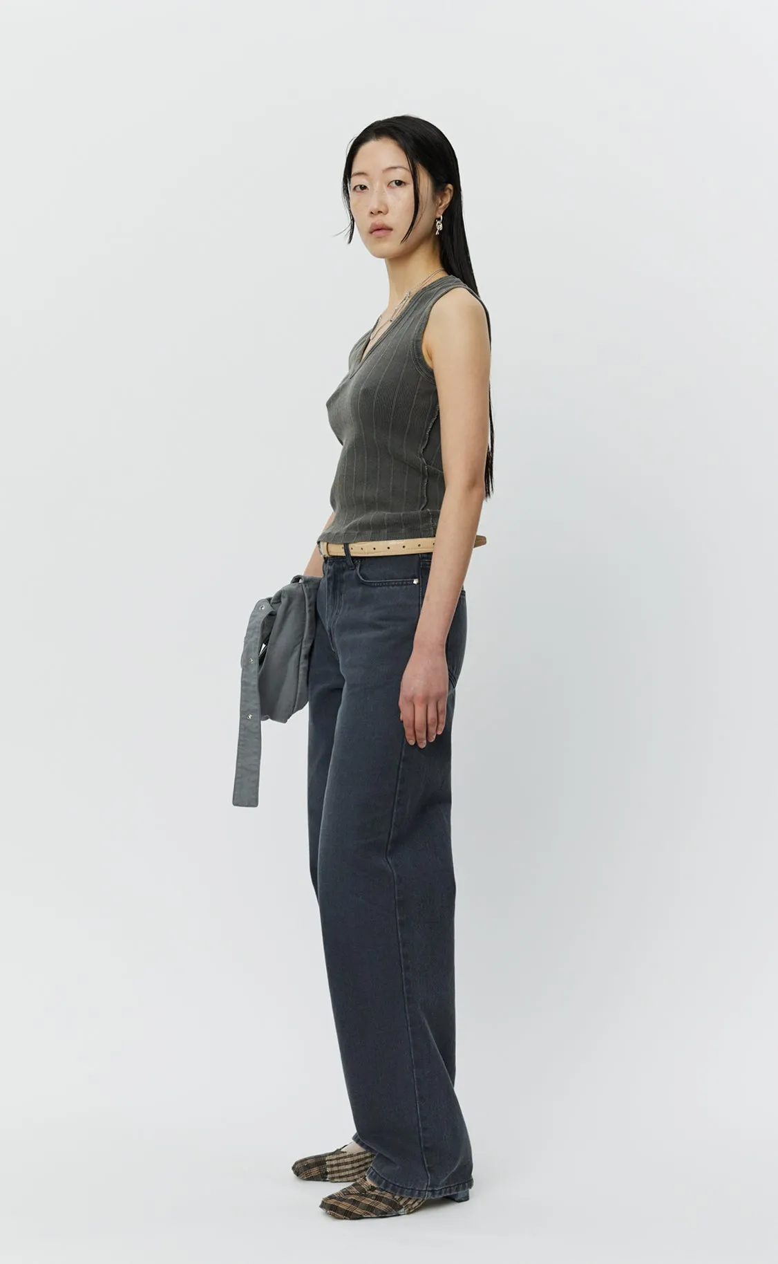 V-Neck Tank Top - Washed Graphite Rib sold by mfpen Mens product image thumbnail 3