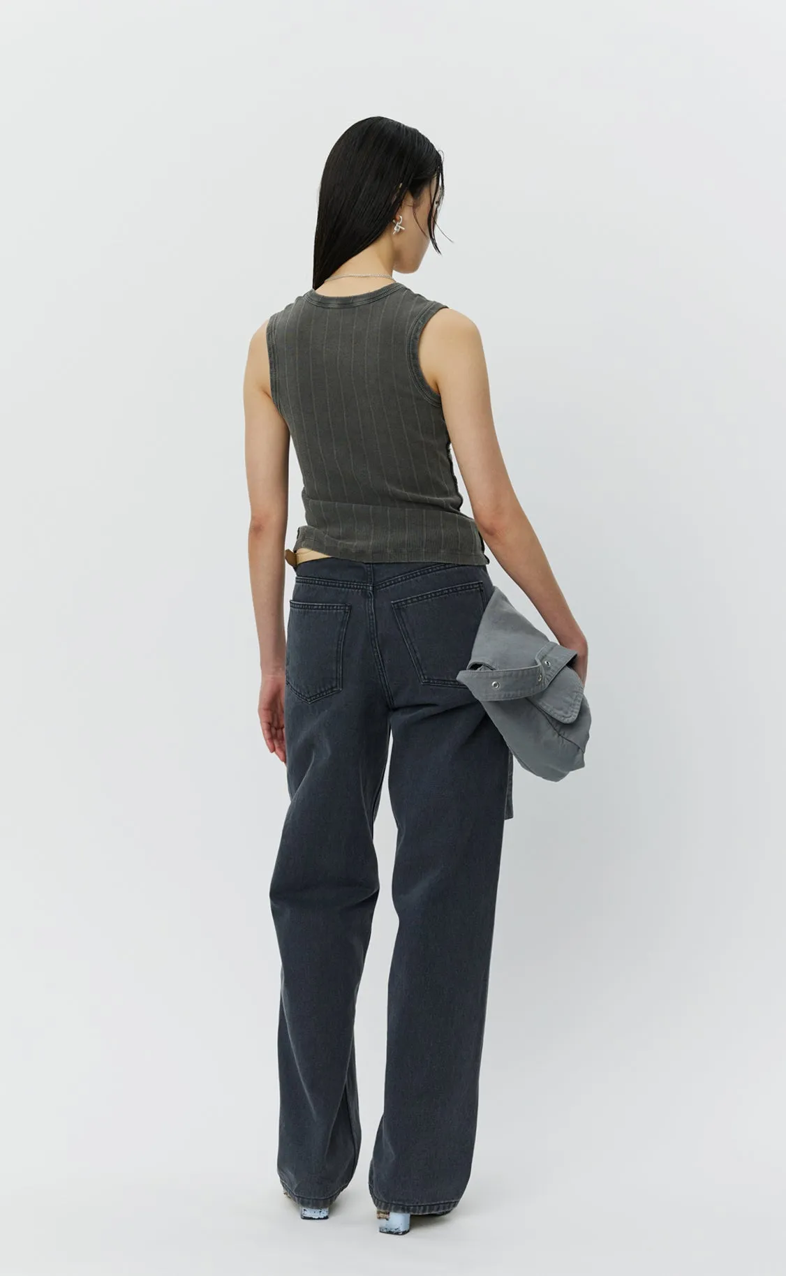 V-Neck Tank Top - Washed Graphite Rib sold by mfpen Mens product image thumbnail 4