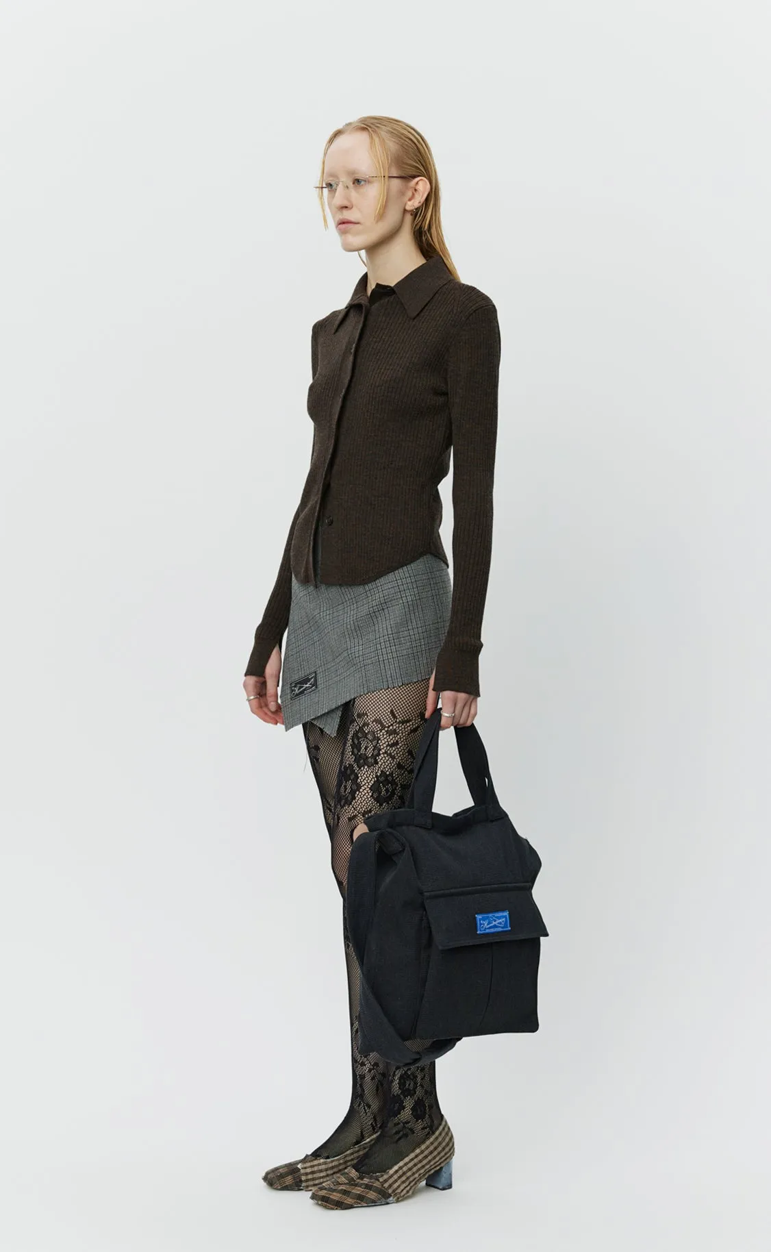 Knitted Rib Shirt - Dark Brown sold by mfpen product image thumbnail 2