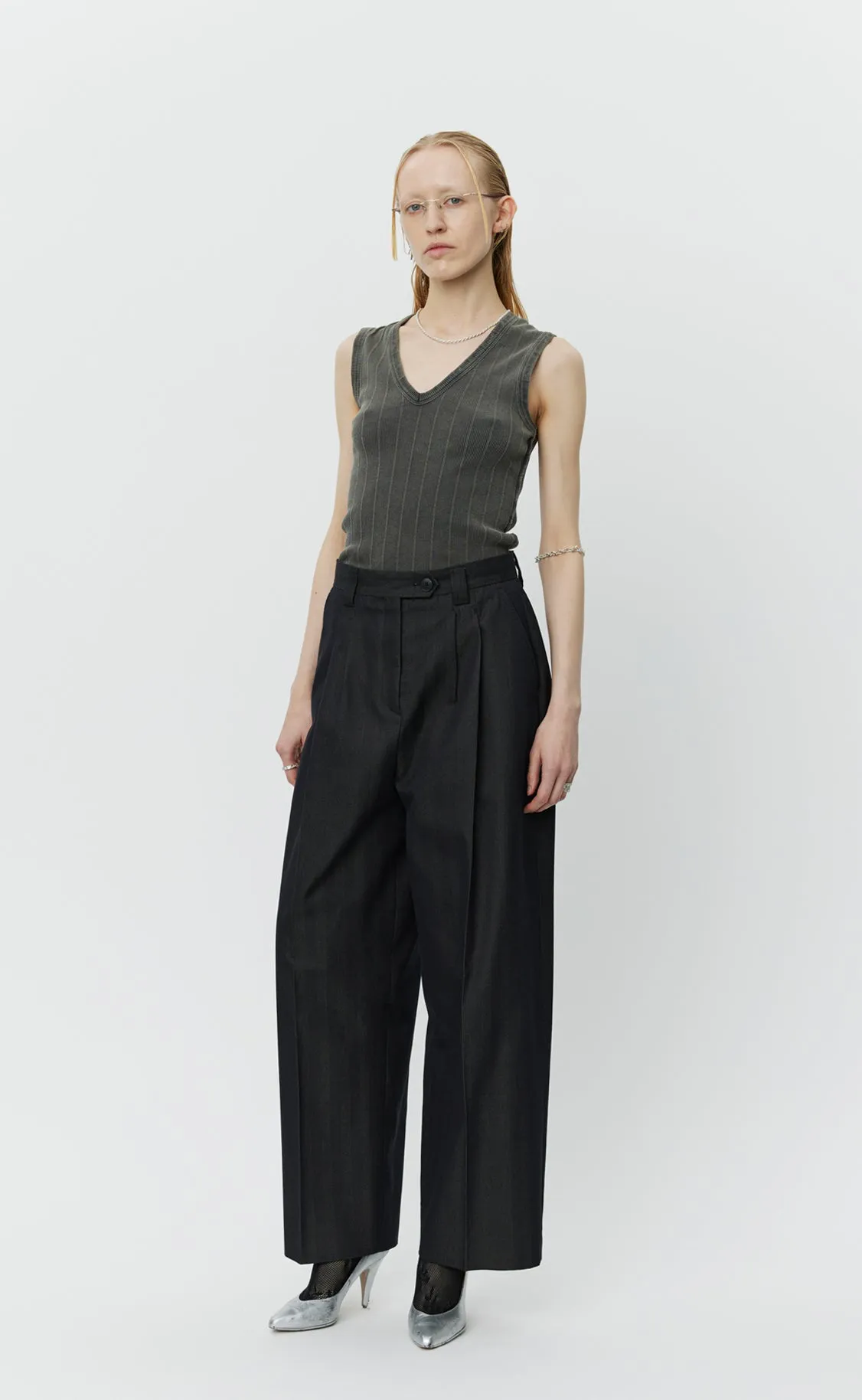 Favorite Trousers - Black Solaro Herringbone sold by mfpen Mens product image thumbnail 2