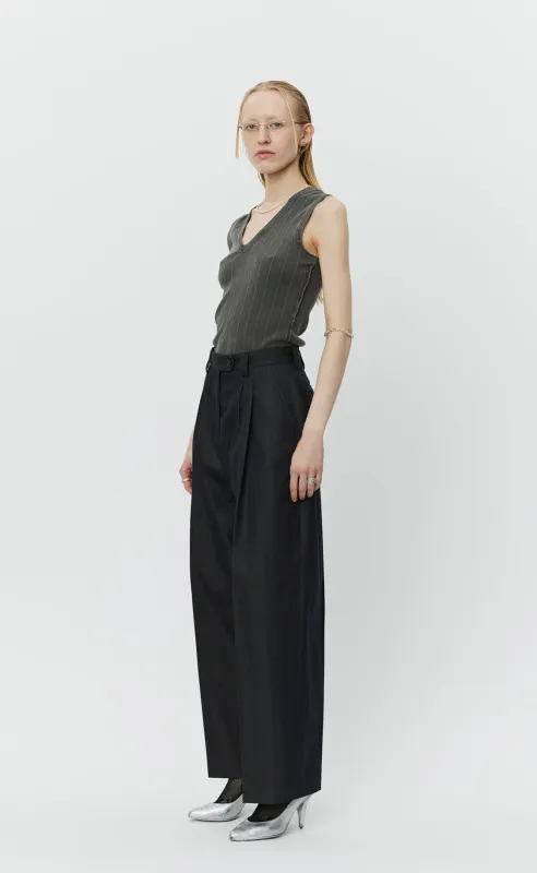 Favorite Trousers - Black Solaro Herringbone sold by mfpen Mens