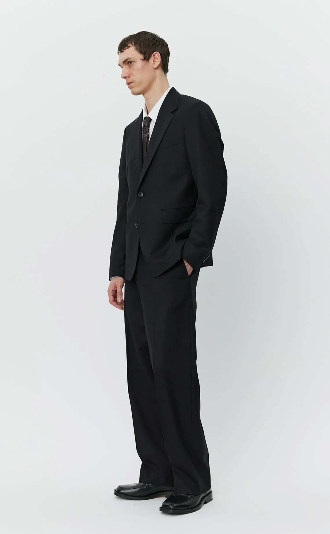 Single Breasted Blazer - Black Wool sold by mfpen product image thumbnail 4