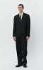 Single Breasted Blazer - Black Wool sold by mfpen Mens