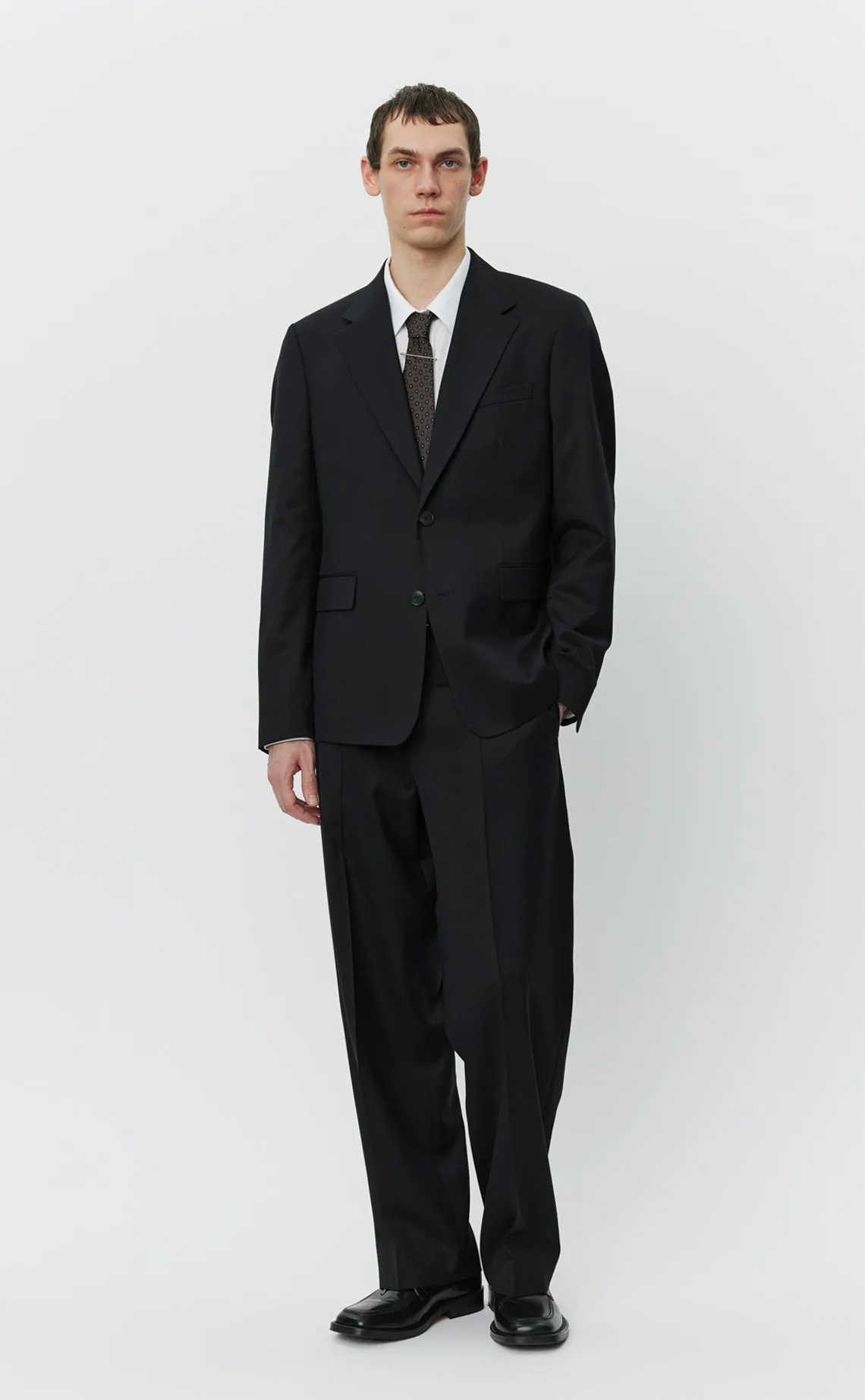 Single Breasted Blazer - Black Wool sold by mfpen product image thumbnail 2