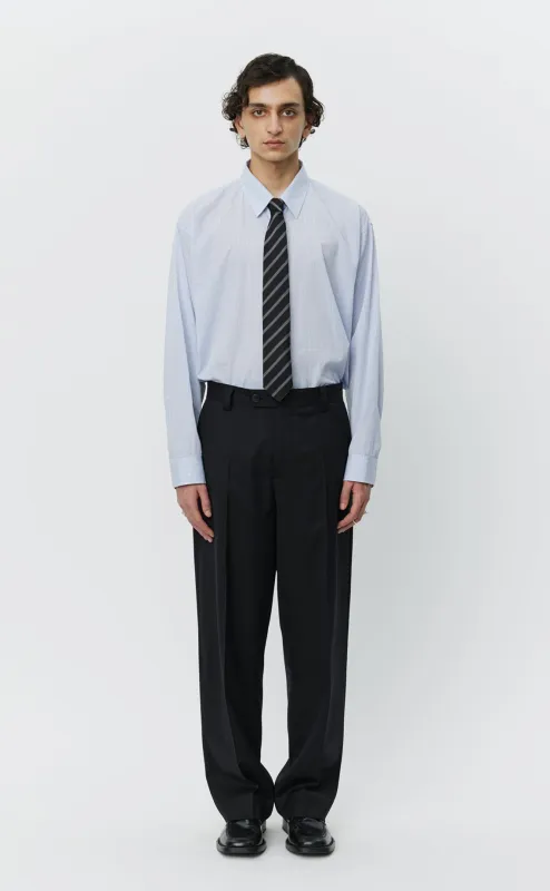 Study Trousers - Black Wool made by mfpen