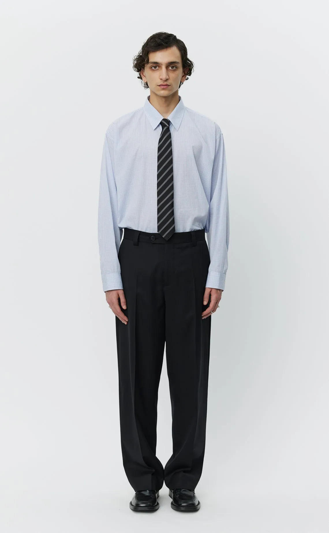 Study Trousers - Black Wool sold by mfpen