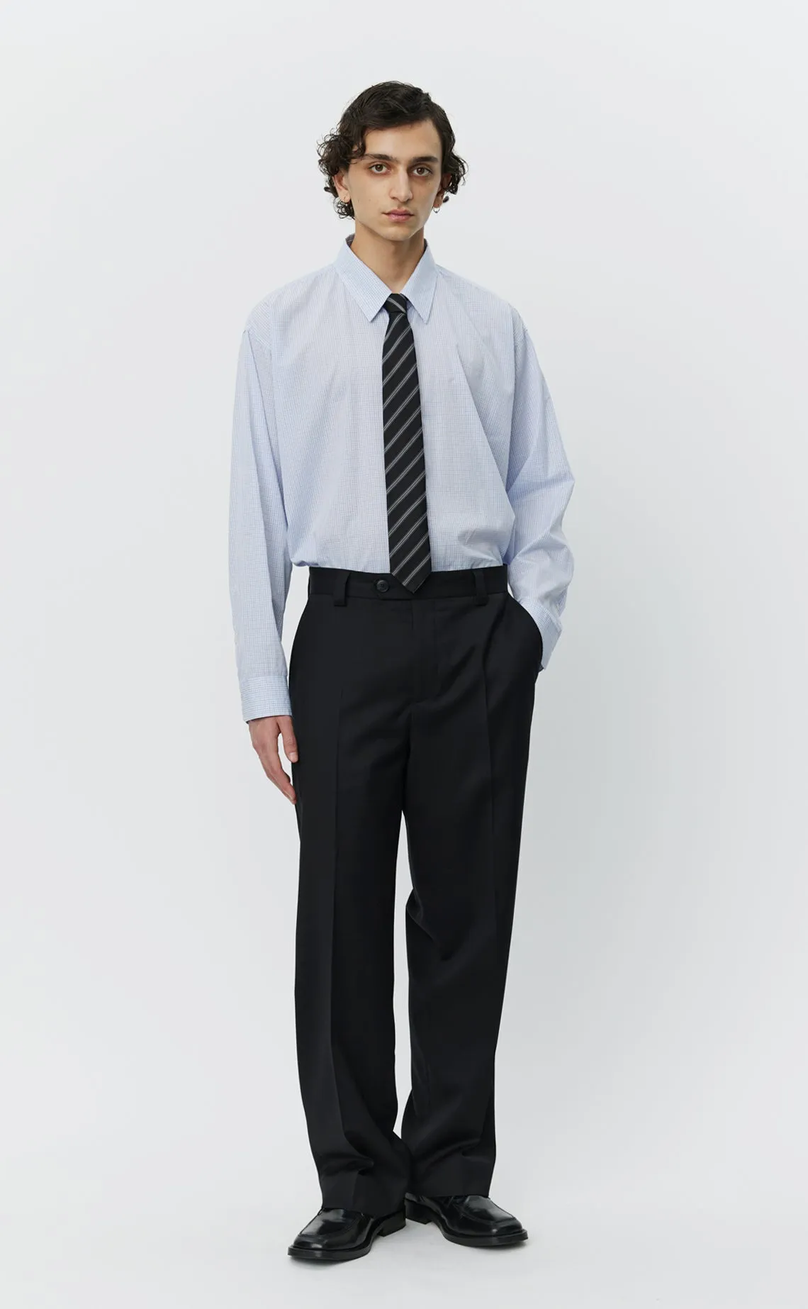 Study Trousers - Black Wool sold by mfpen product image thumbnail 2