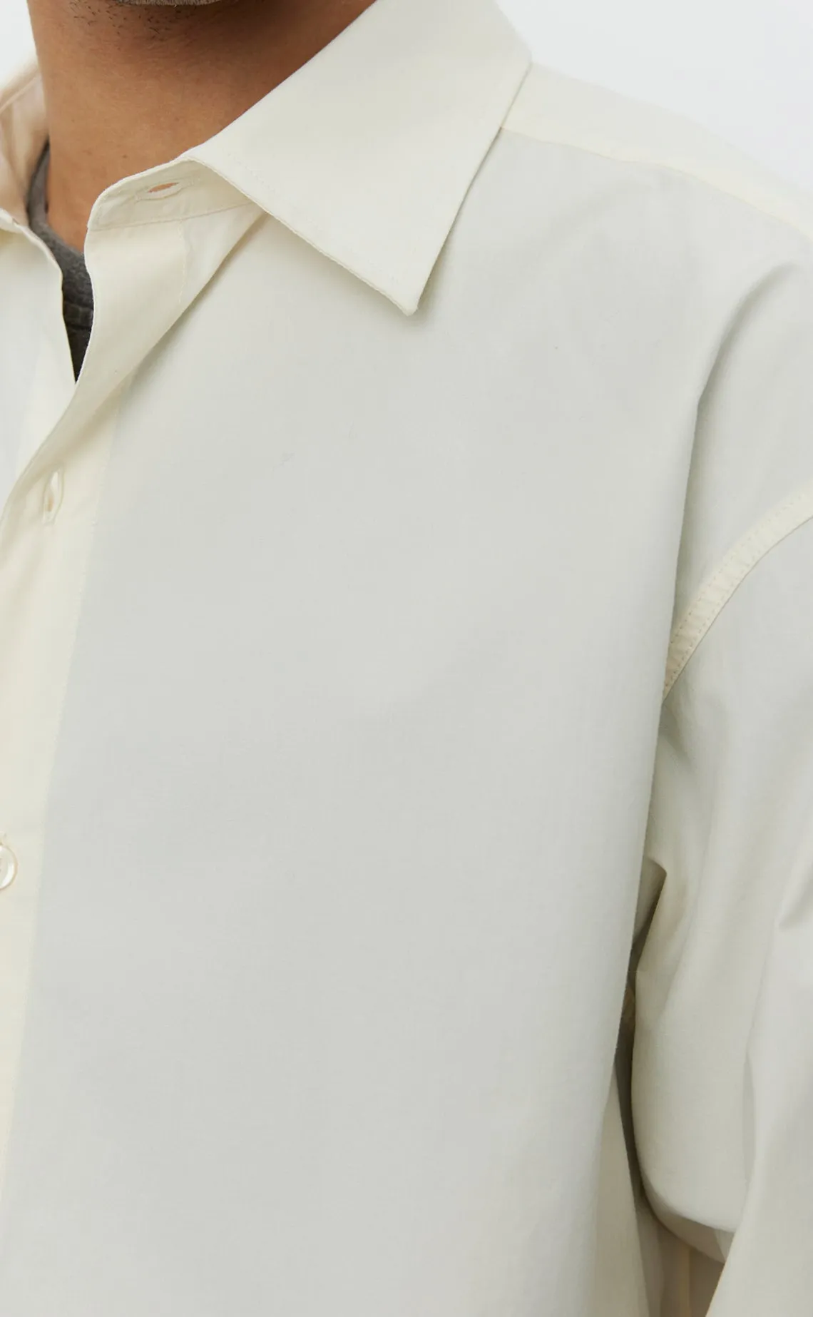 Generous Shirt - Warm White Poplin sold by mfpen product image thumbnail 5