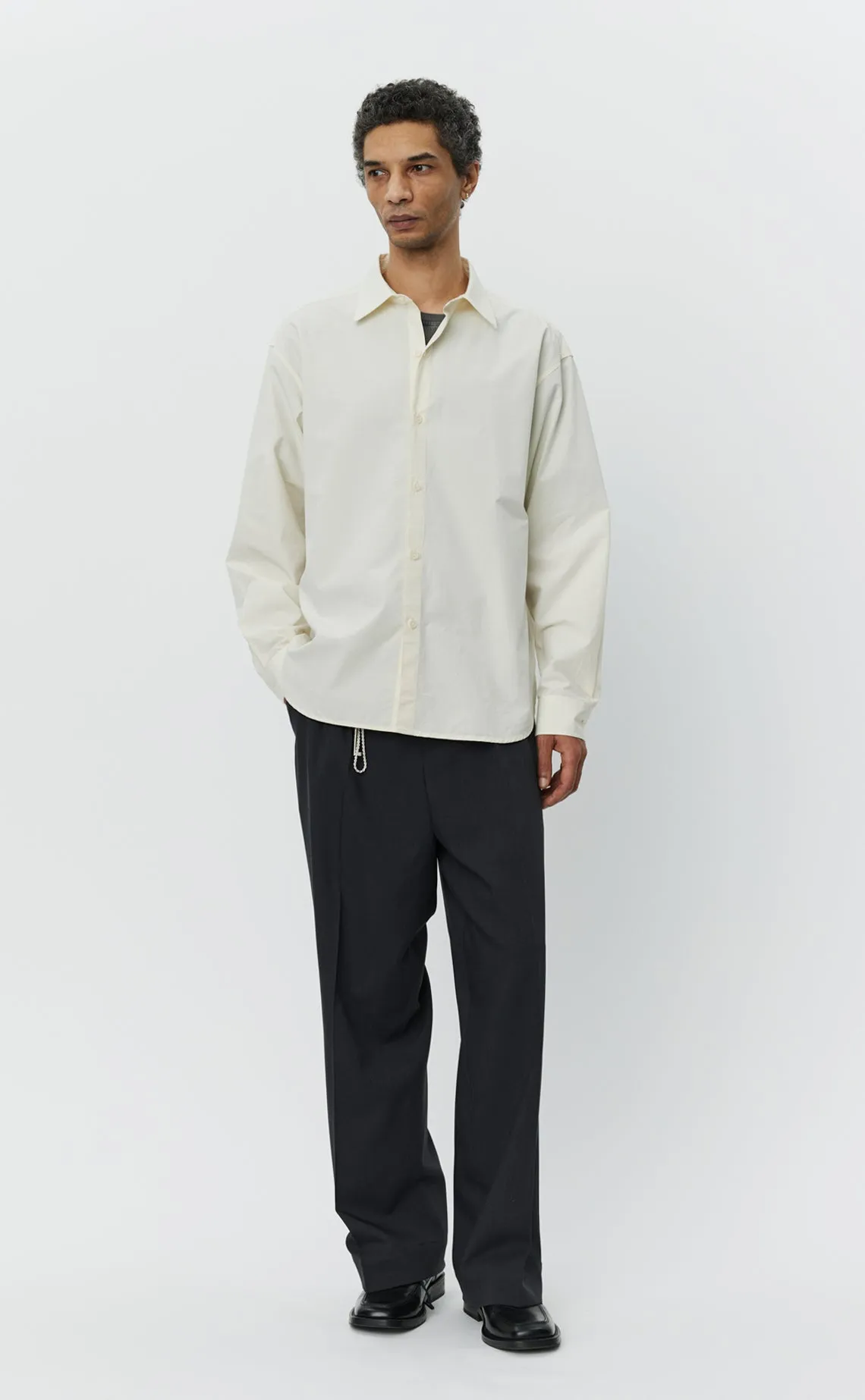 Generous Shirt - Warm White Poplin sold by mfpen product image thumbnail 2