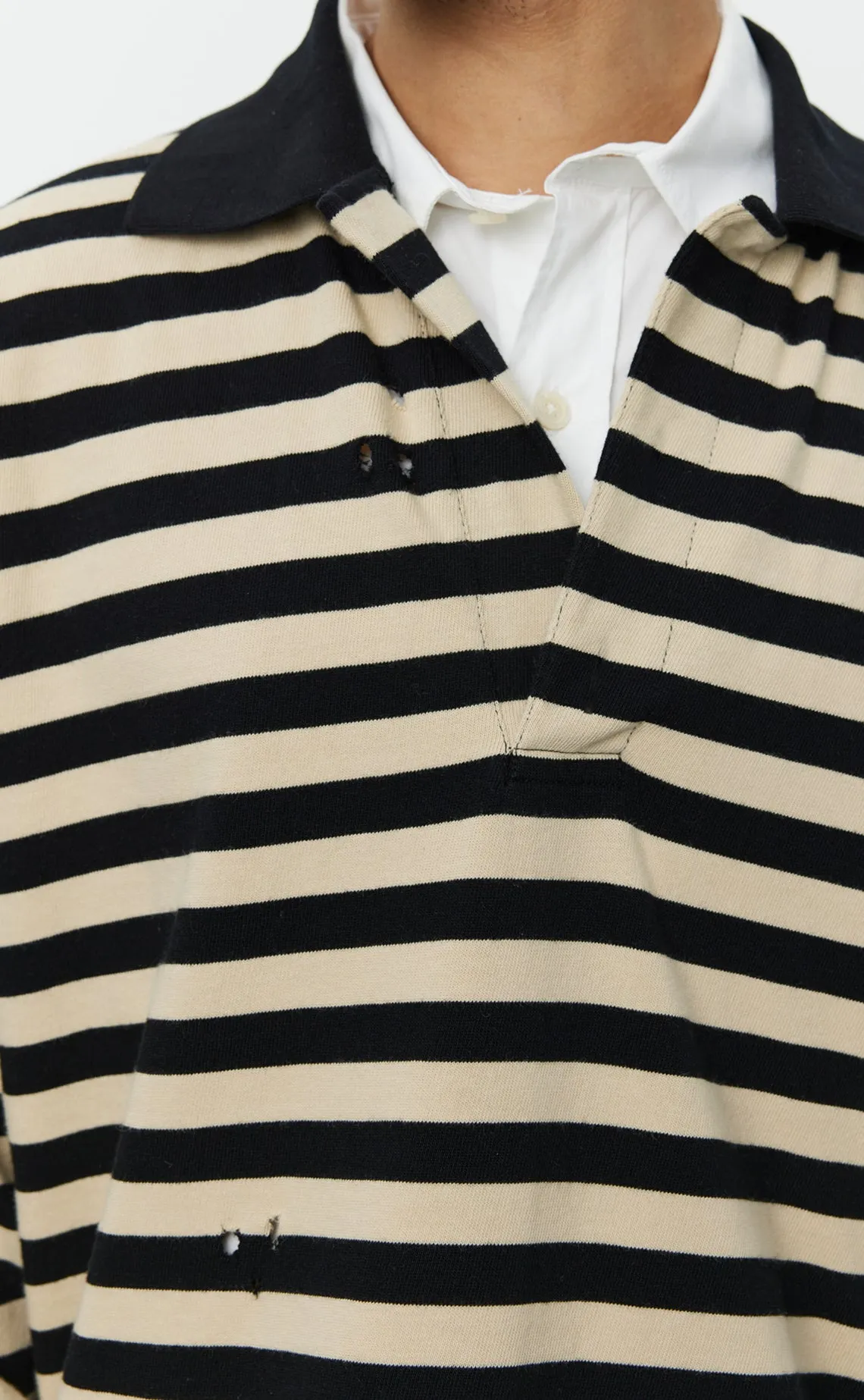 Fractured Polo - Wide Black Stripe sold by mfpen product image thumbnail 4