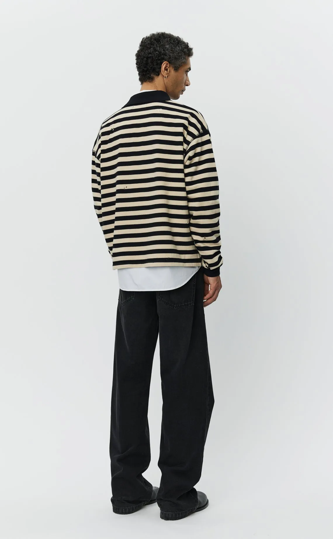 Fractured Polo - Wide Black Stripe sold by mfpen product image thumbnail 3