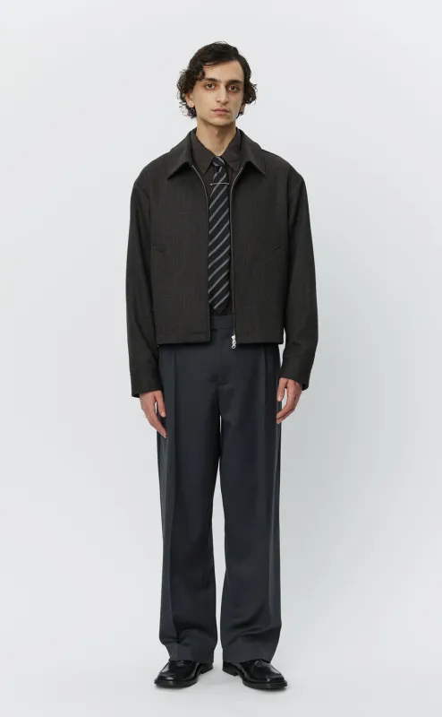 Mail Jacket - Brown Melange Stripe sold by mfpen Mens