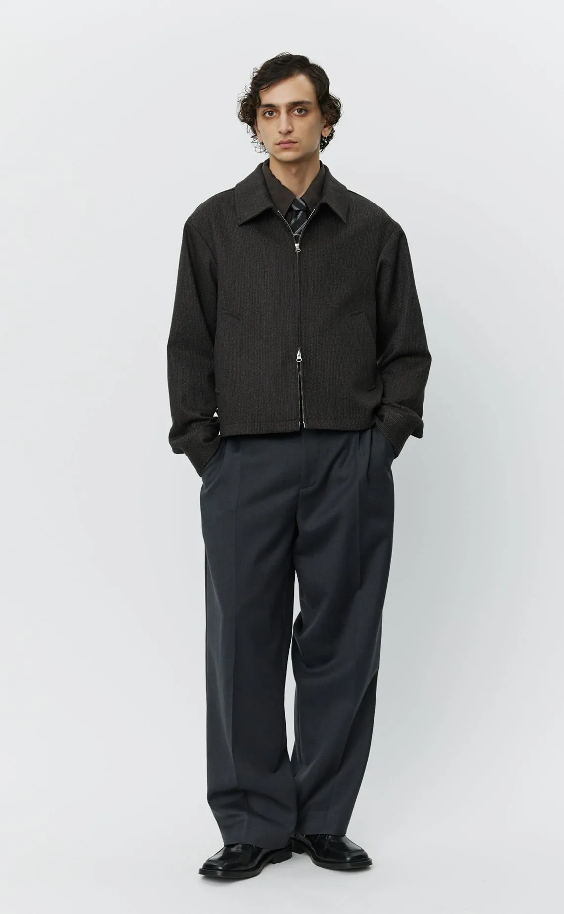 Mail Jacket - Brown Melange Stripe sold by mfpen product image thumbnail 5