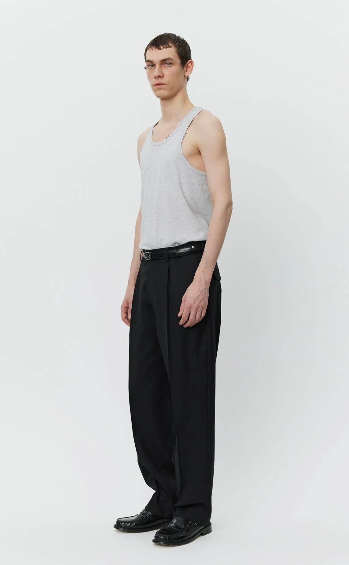 Formal Trousers - Black Wool sold by mfpen Mens product image thumbnail 3