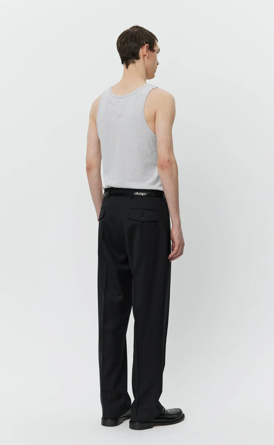 Formal Trousers - Black Wool sold by mfpen Mens product image thumbnail 4