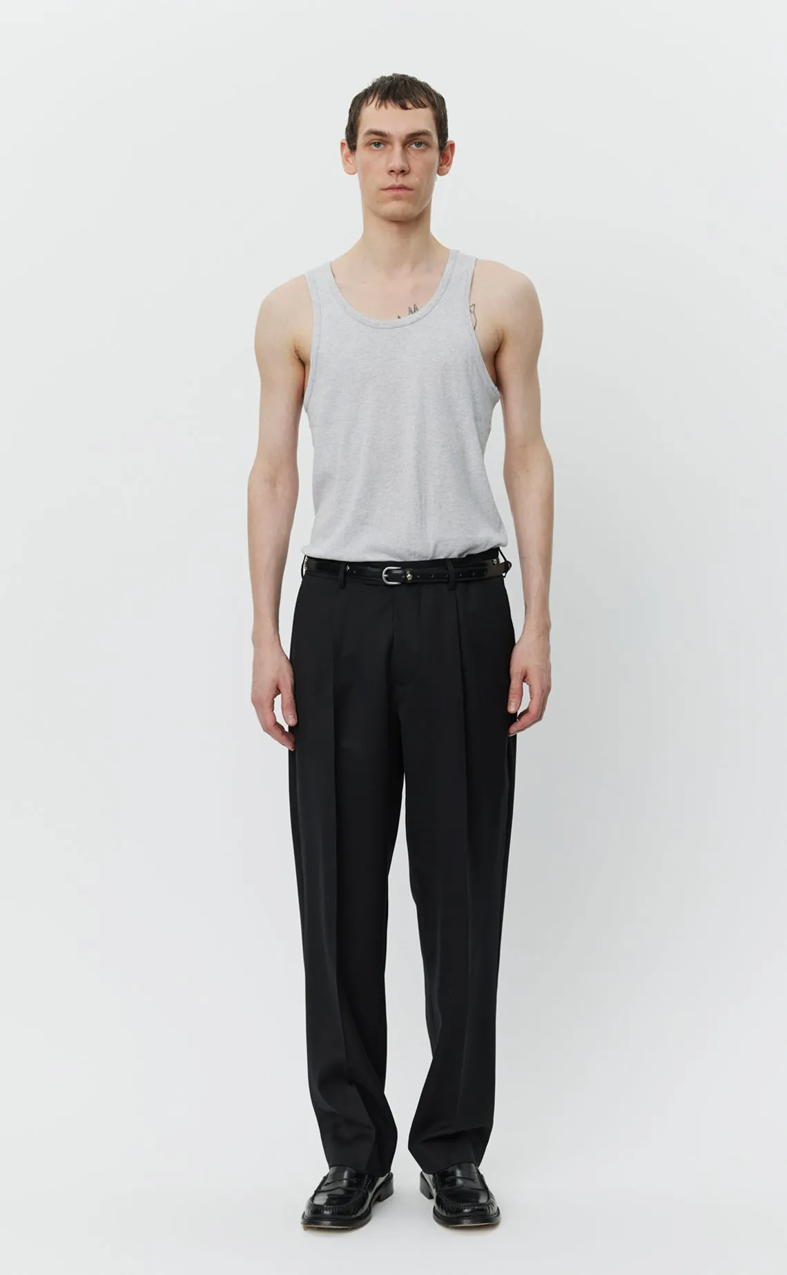 Formal Trousers - Black Wool sold by mfpen Mens