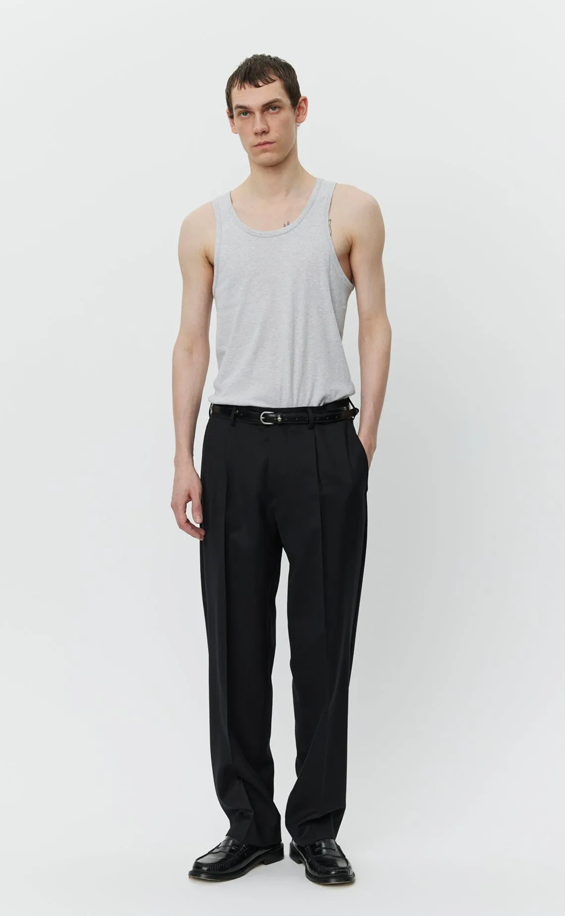 Formal Trousers - Black Wool sold by mfpen Mens product image thumbnail 2