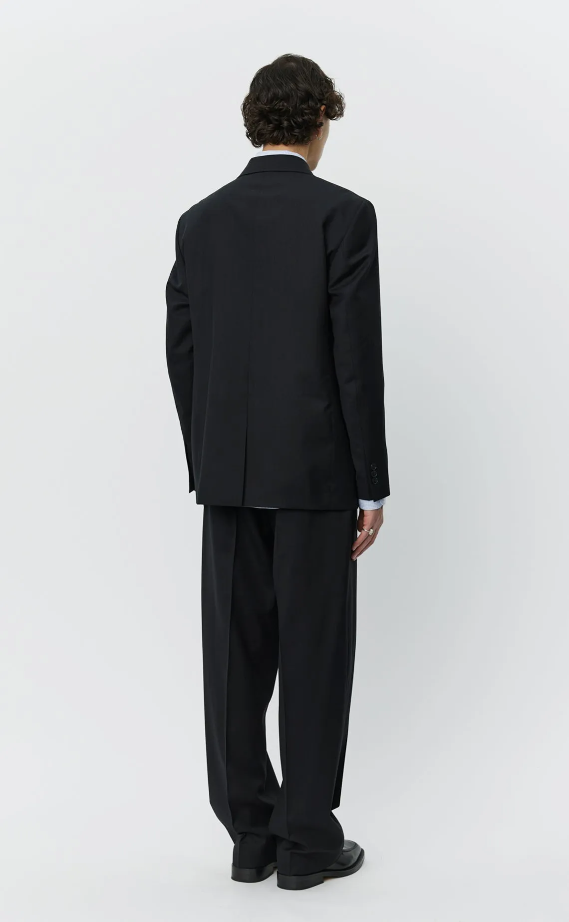 Double Breasted Blazer - Black Wool sold by mfpen Mens product image thumbnail 3