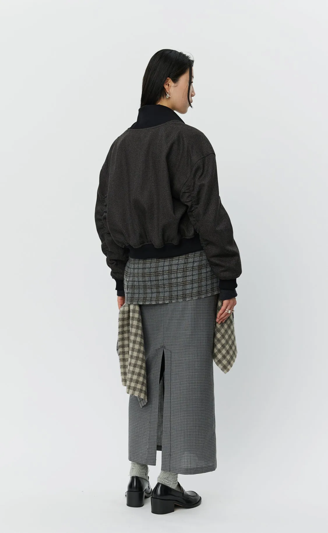 Blouson Jacket - Brown Melange Stripe sold by mfpen Mens product image thumbnail 4