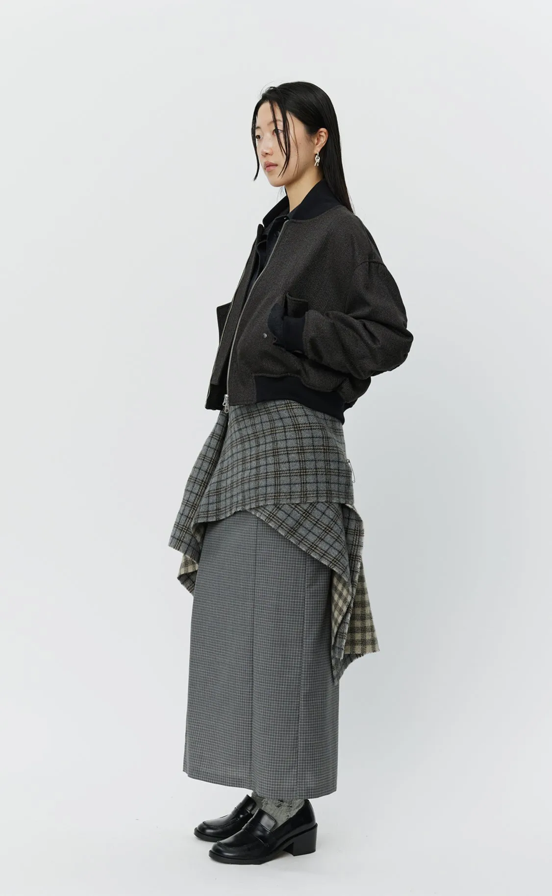 Blouson Jacket - Brown Melange Stripe sold by mfpen Mens product image thumbnail 2