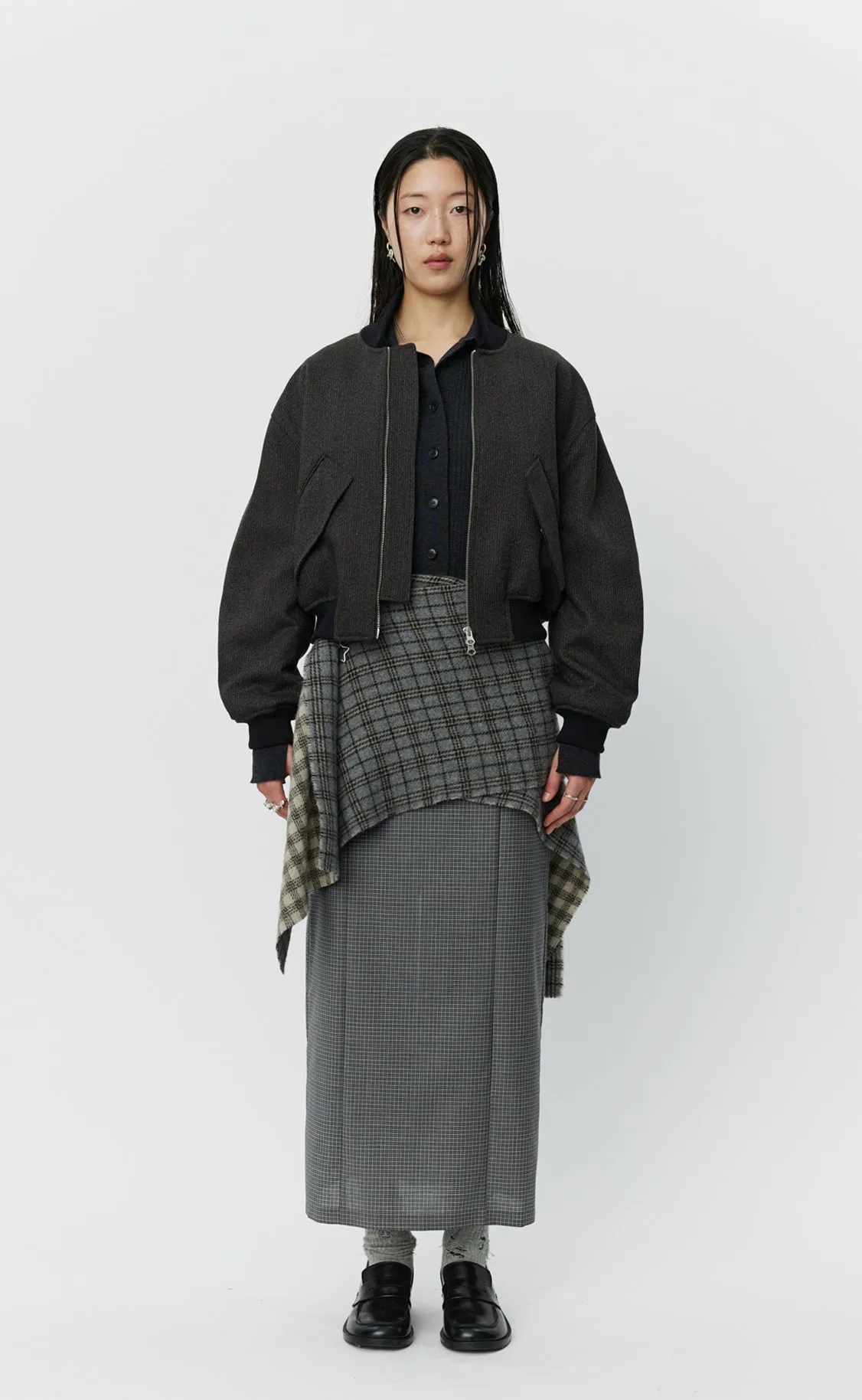 Blouson Jacket - Brown Melange Stripe sold by mfpen Mens