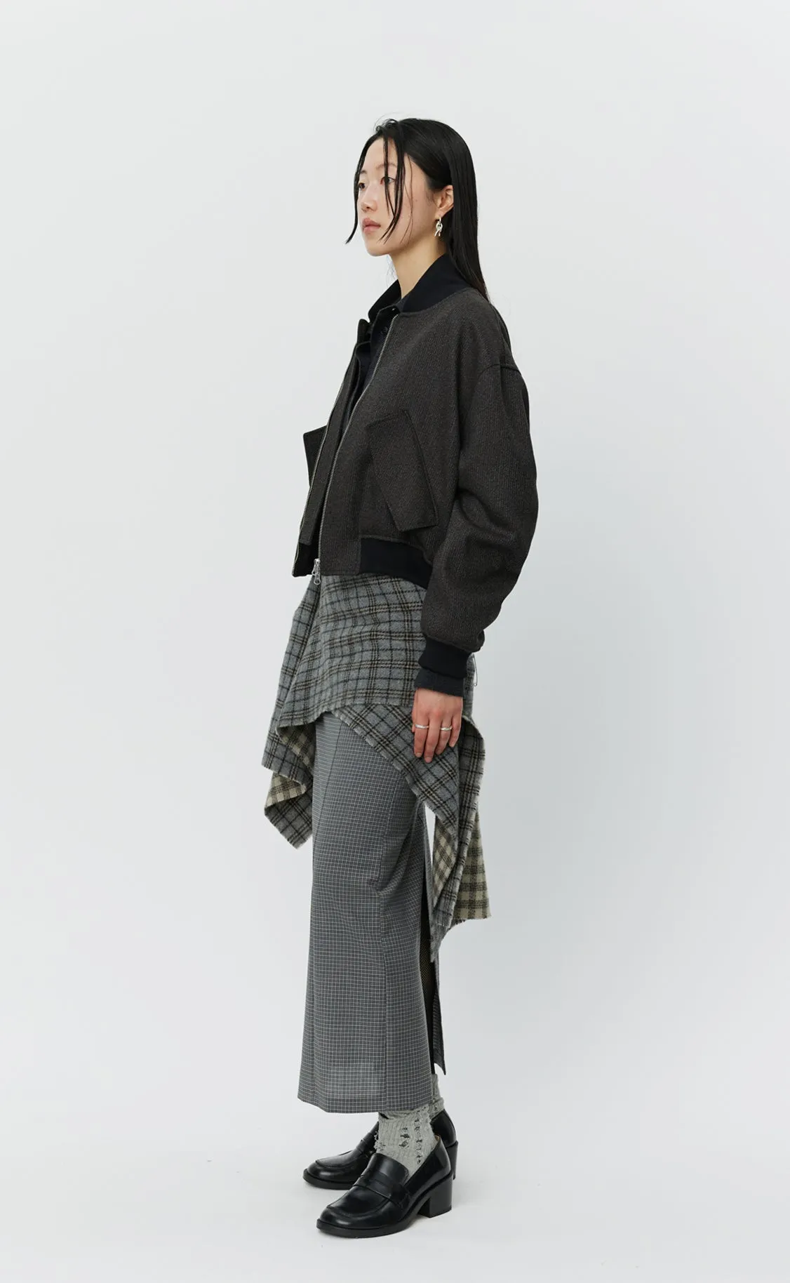 Blouson Jacket - Brown Melange Stripe sold by mfpen Mens product image thumbnail 3